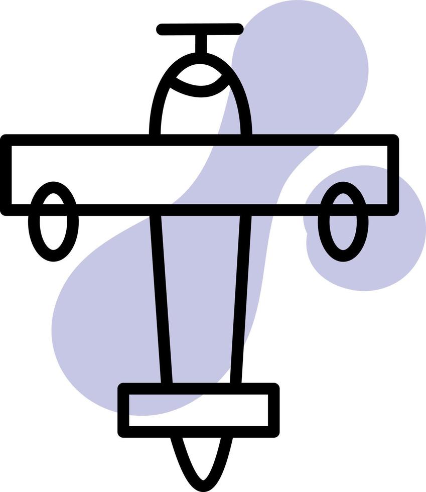 Luftfahrtflugzeug, Illustration, Vektor, auf weißem Hintergrund. vektor