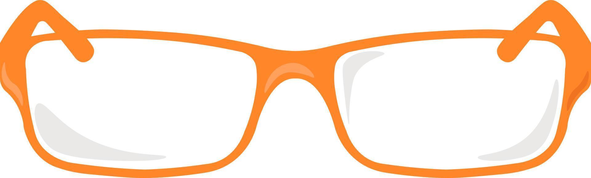 orange glasögon, illustration, vektor på vit bakgrund.