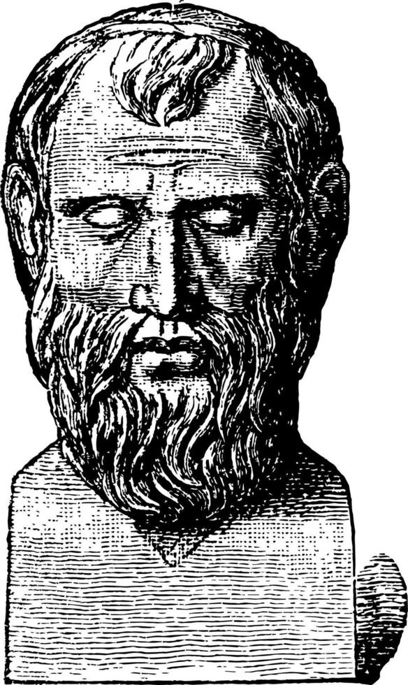 Aristofanes, årgång illustration. vektor