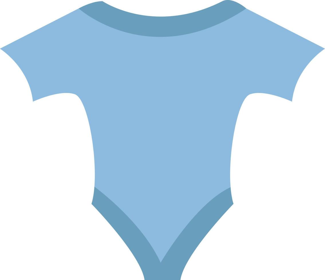 blaue Babykleidung, Illustration, Vektor, auf weißem Hintergrund. vektor