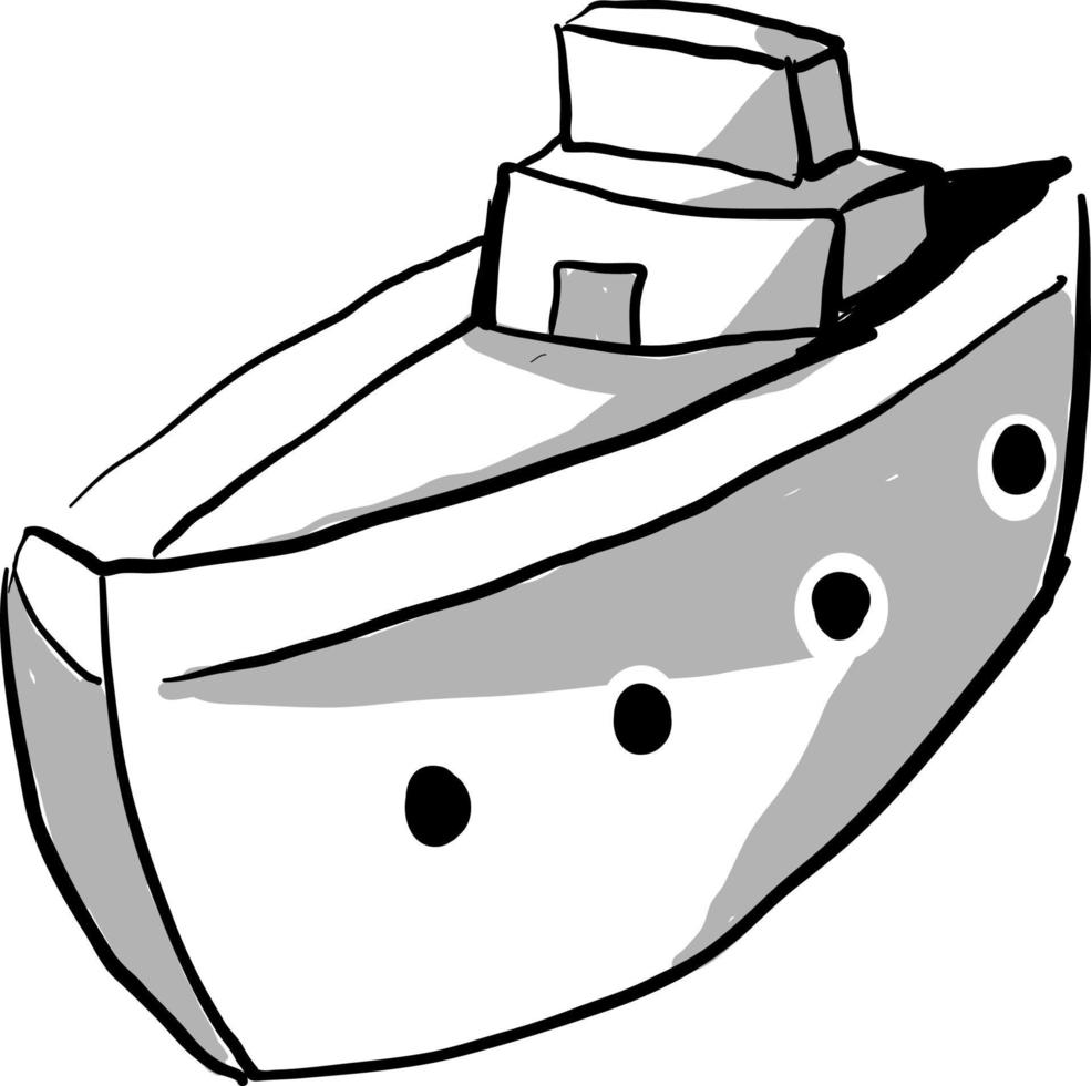 Bootszeichnung, Illustration, Vektor auf weißem Hintergrund.