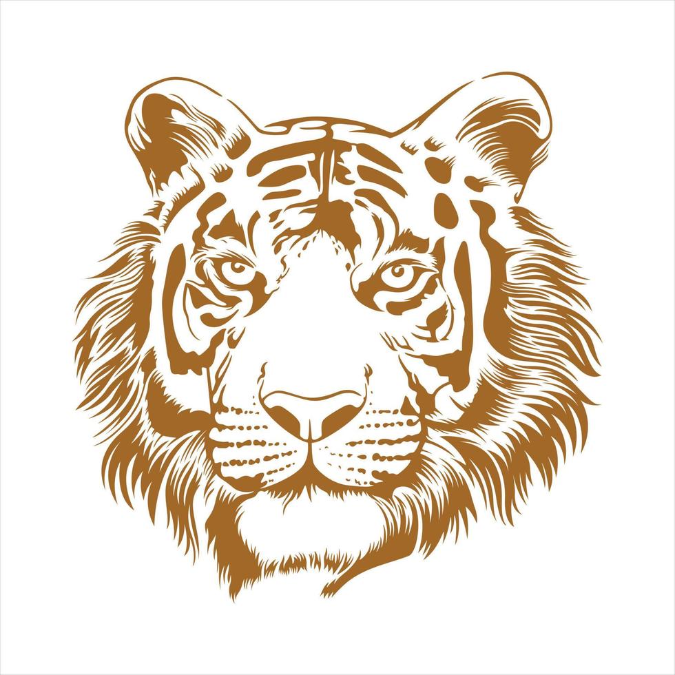 vektor illustration av tiger huvud maskot