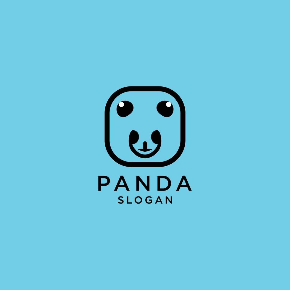 Panda-Logo-Design-Icon-Vorlage vektor