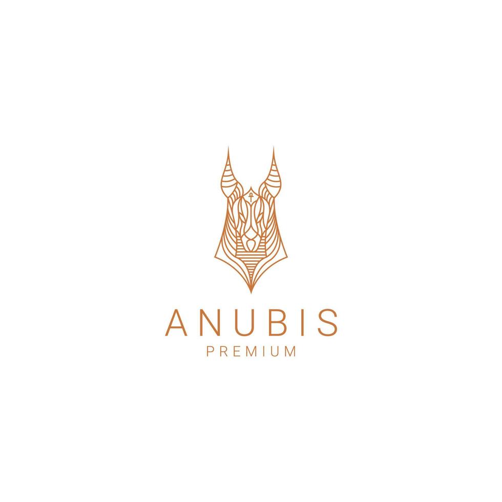 anubis logotyp design ikon vektor