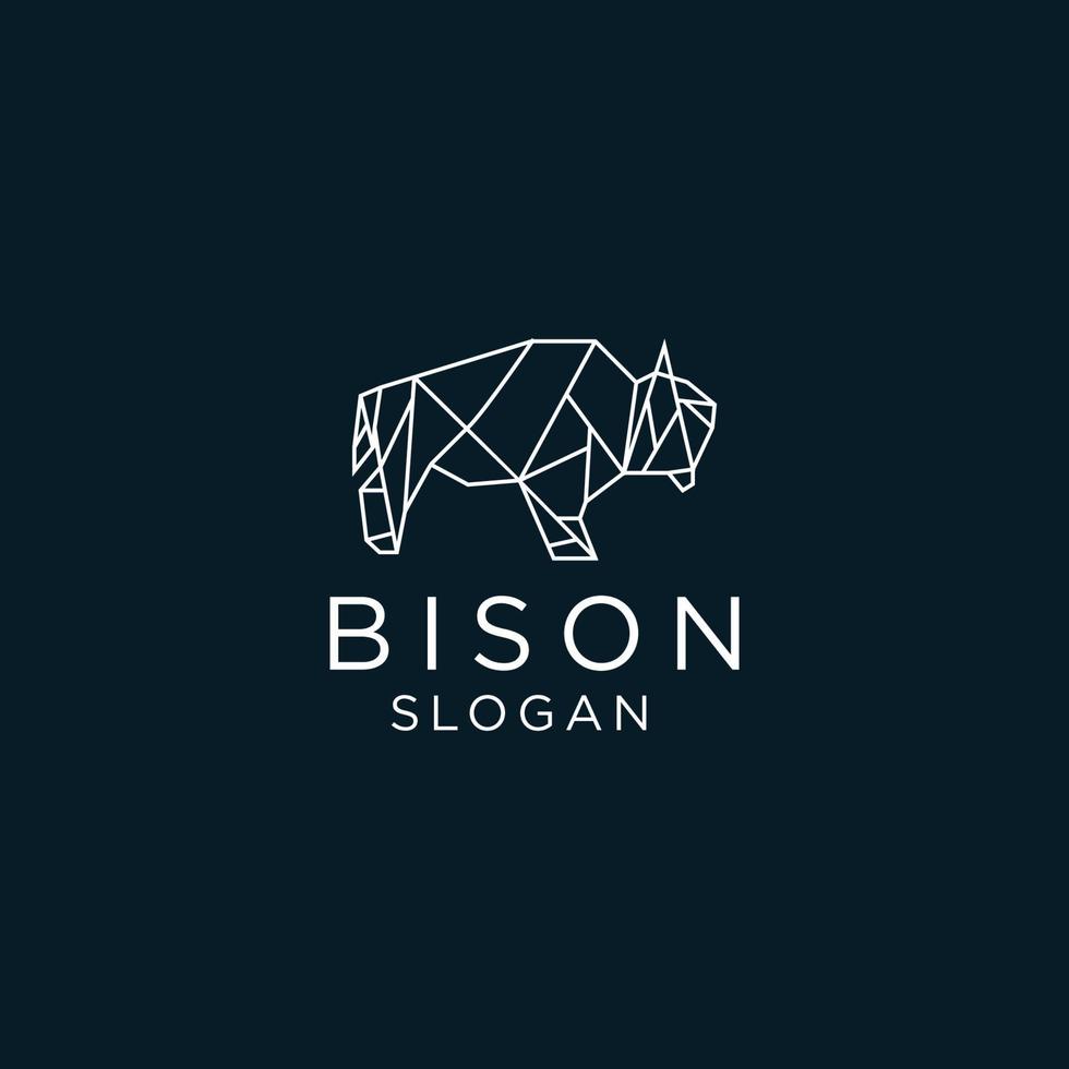 bison logotyp design ikon mall vektor