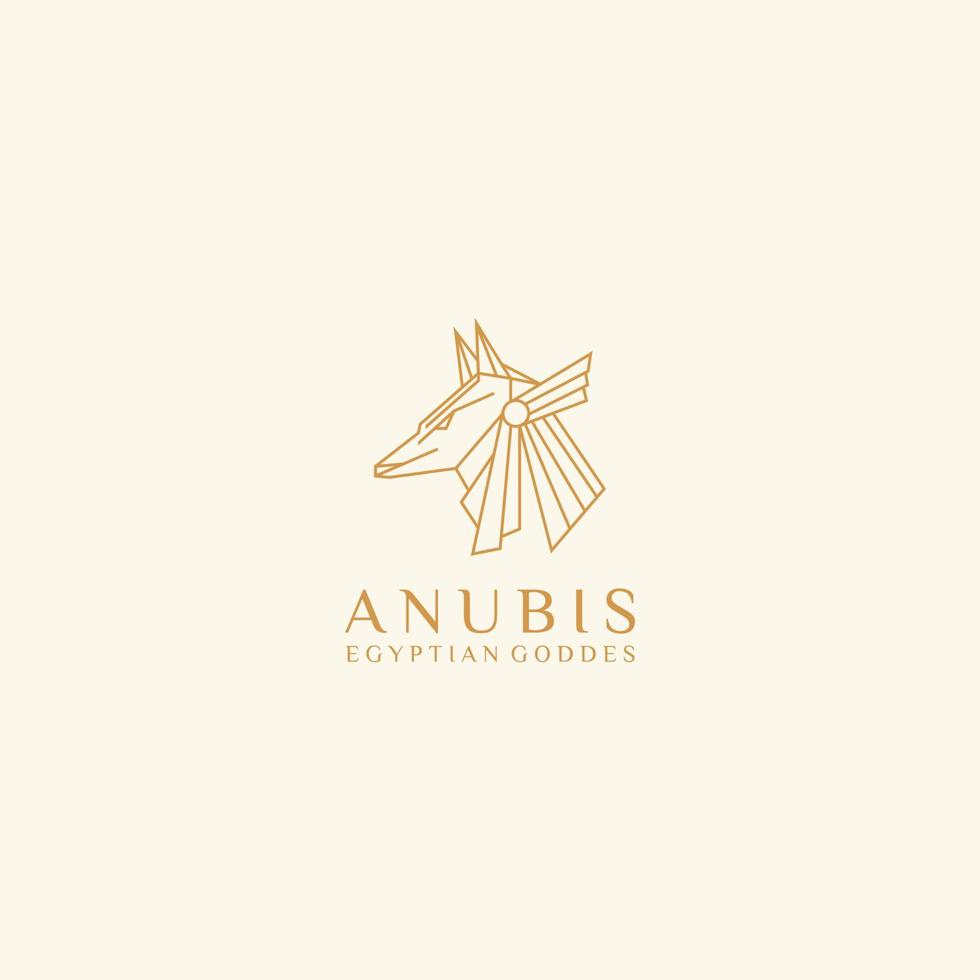 anubis logotyp design ikon mall vektor