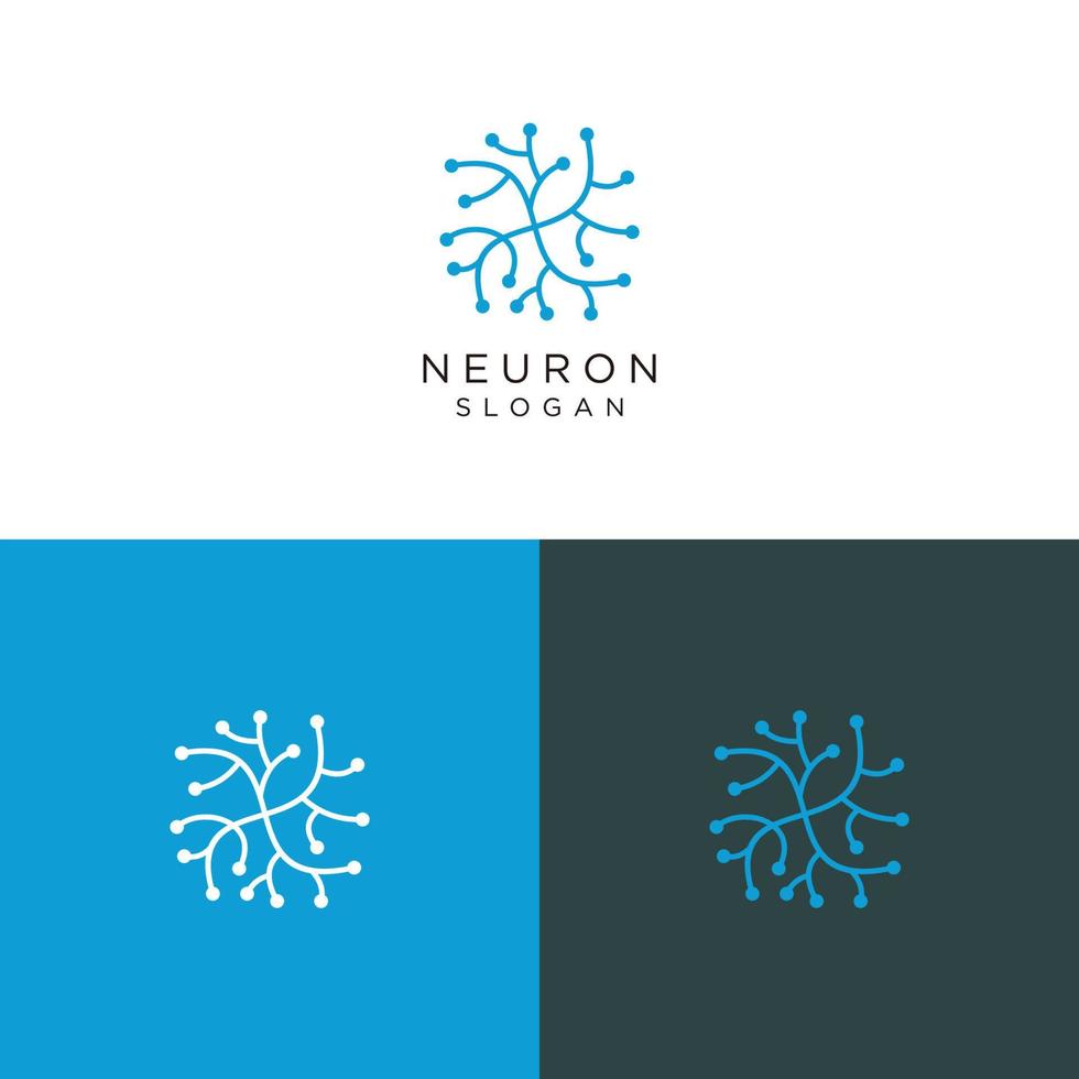 nervcell logotyp ikon design vektor