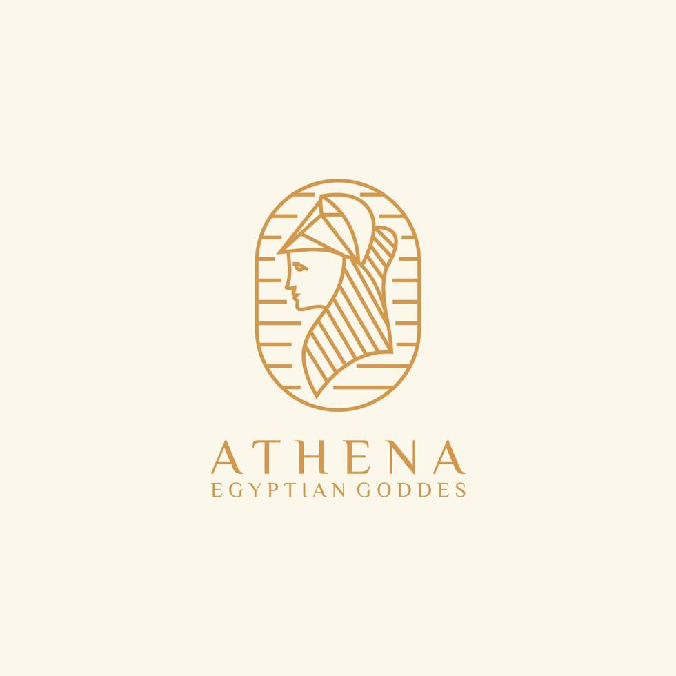 athena logotyp design ikon vektor