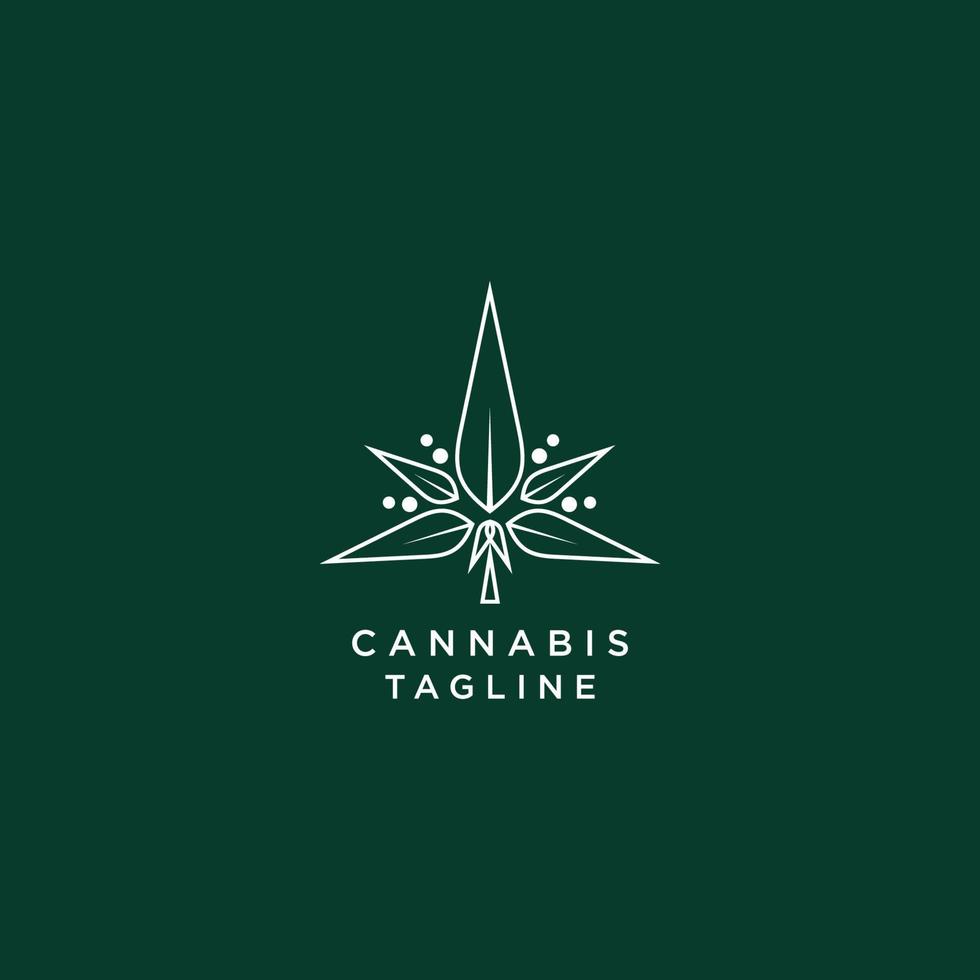 Cannabis-Logo-Icon-Design-Vektor vektor