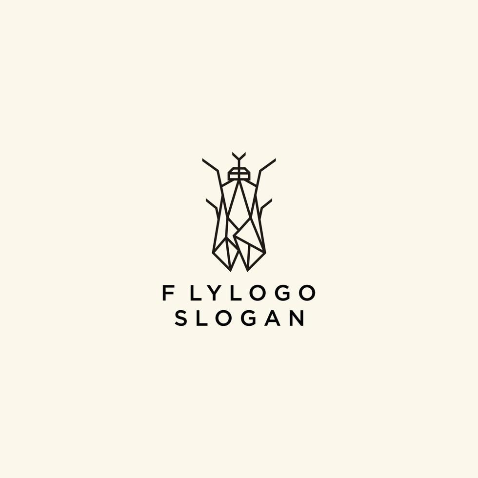 Fliegen-Logo-Design-Symbol-Vektor vektor