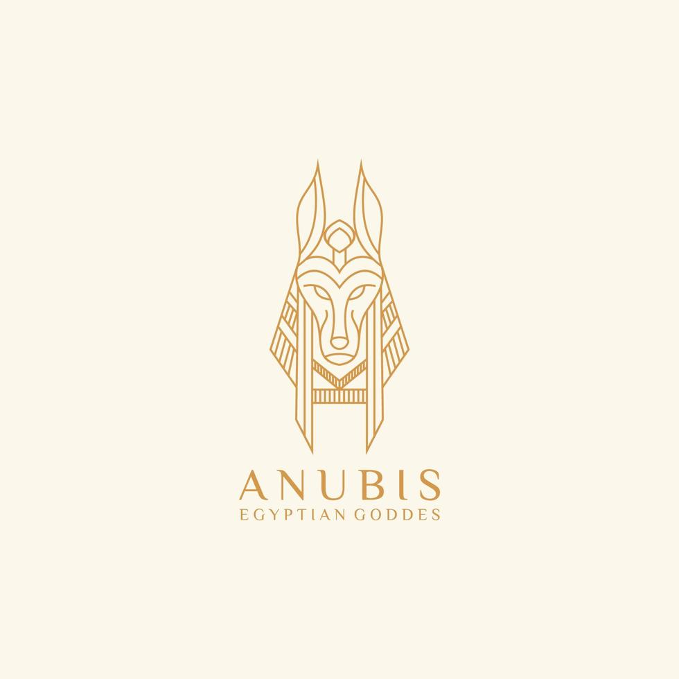 anubis logotyp design ikon mall vektor