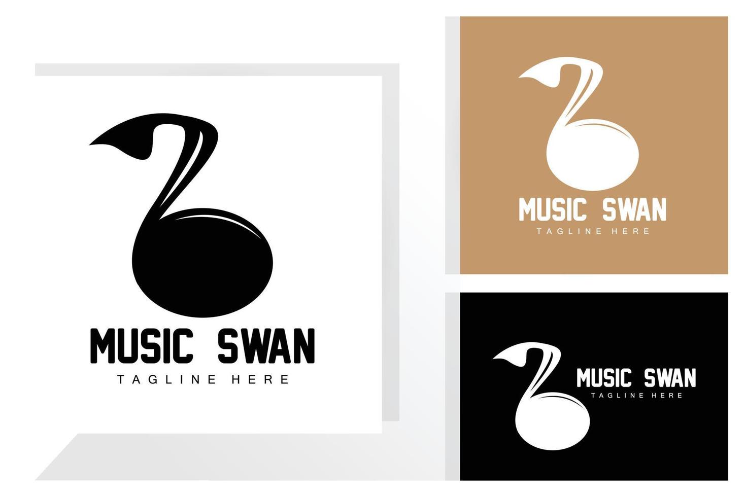 Schwan-Logo-Design, Ententierillustration, Firmenmarken-Vorlagenvektor vektor
