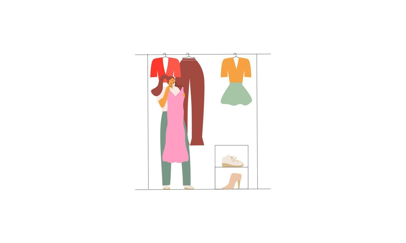 Mode Mädchen Illustration Pack Vektor