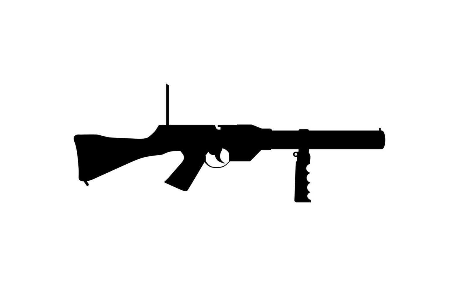 silhuett av vapen pistol för logotyp, piktogram, konst illustration, hemsida eller grafisk design element. vektor illustration