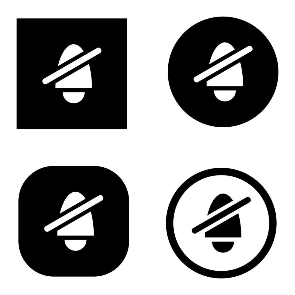 glockensymbol verboten, kann für zeichen oder symbole bei der arbeit verwendet werden vektor