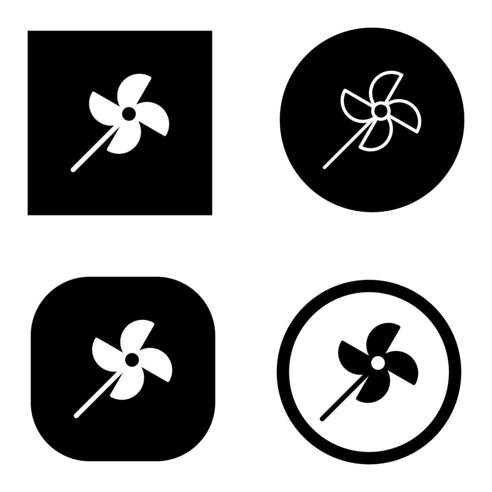 Spielzeug-Windwill-Symbol mit unterschiedlichem Hintergrund, kann für Zeichen oder Symbole bei der Arbeit verwendet werden vektor