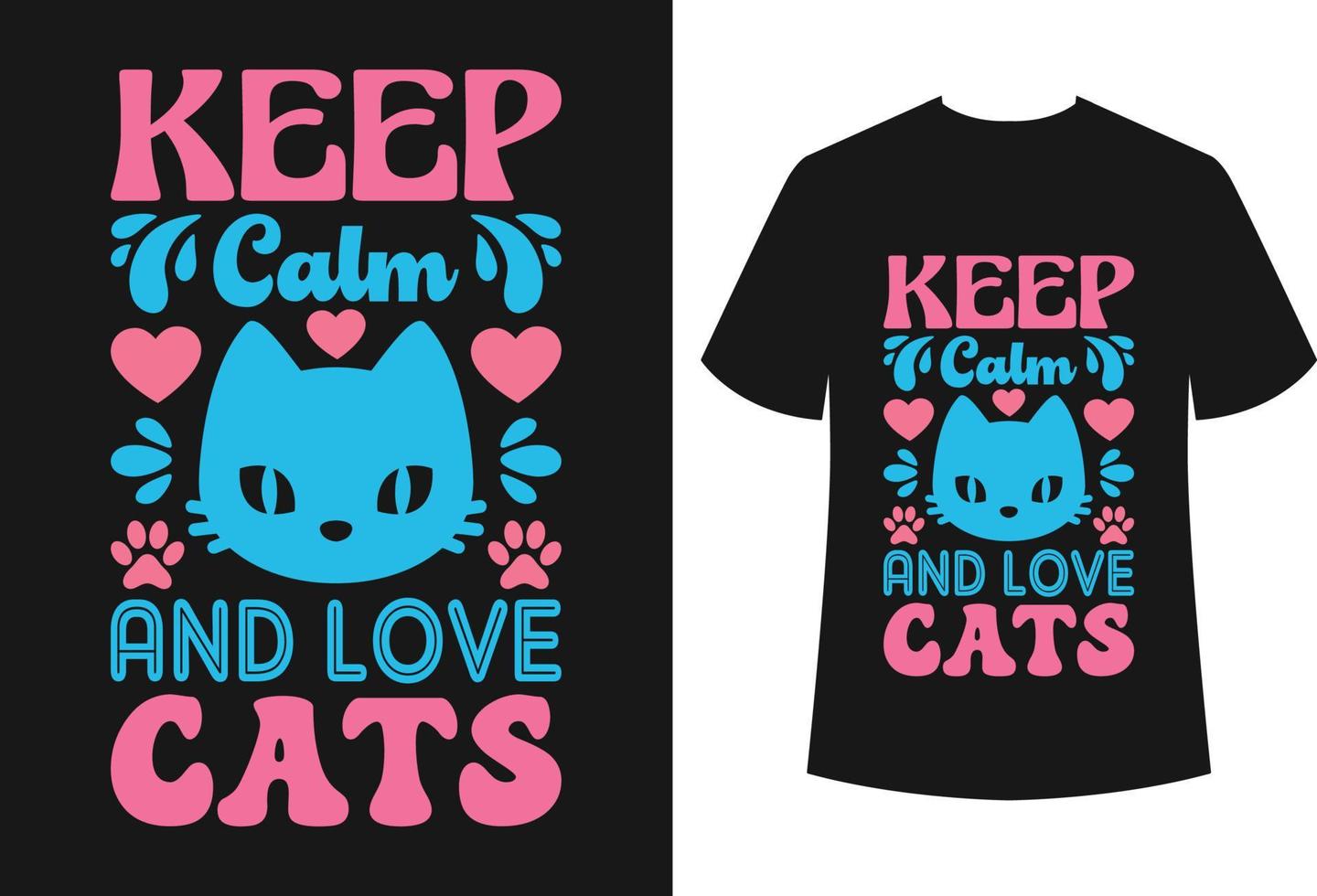 Katzen-T-Shirt-Design vektor