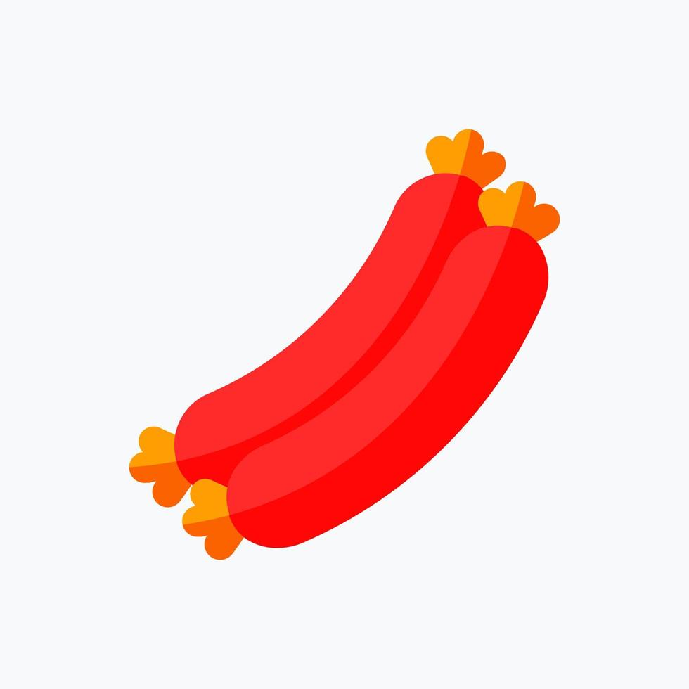 Wurst-Symbol. Symbol für Lebensmittel und Ausrüstung. perfekt für Website, mobile App, Präsentation und andere Projekte. Icon-Design flachen Stil vektor