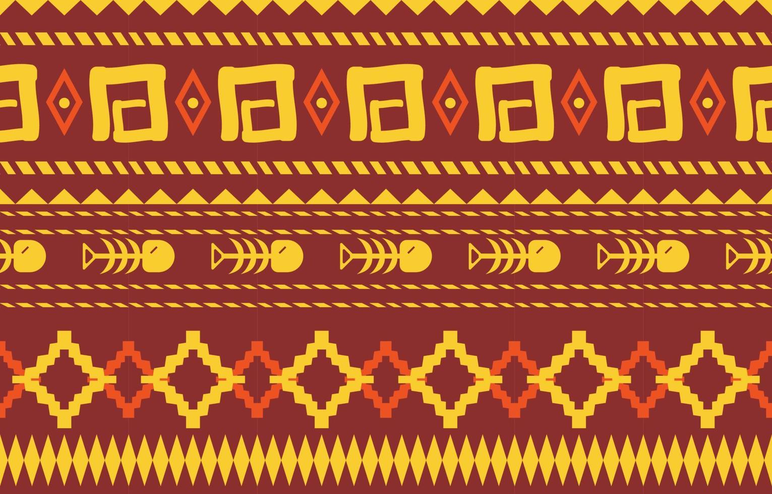 Navajo-Indianer-Stoff nahtloses Muster, geometrischer Stammes-ethnischer traditioneller Hintergrund, Design-Elemente, Design für Teppich, Tapete, Kleidung, Teppich, Interieur, Stickerei-Vektor-Illustration. vektor