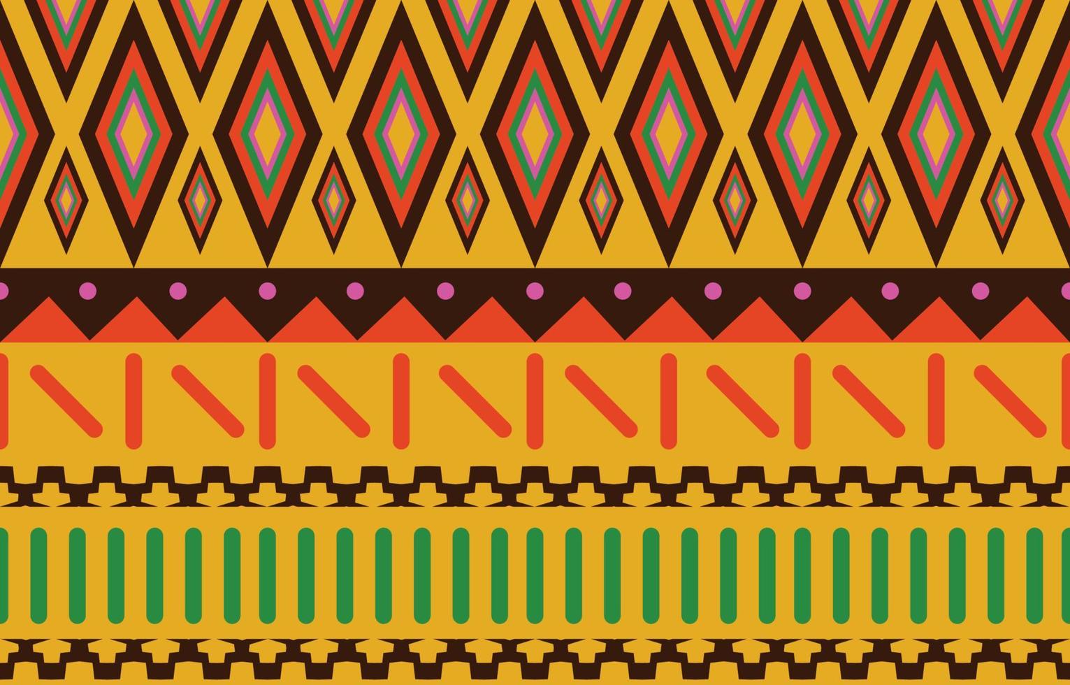 Navajo-Indianer-Stoff nahtloses Muster, geometrischer Stammes-ethnischer traditioneller Hintergrund, Design-Elemente, Design für Teppich, Tapete, Kleidung, Teppich, Interieur, Stickerei-Vektor-Illustration. vektor