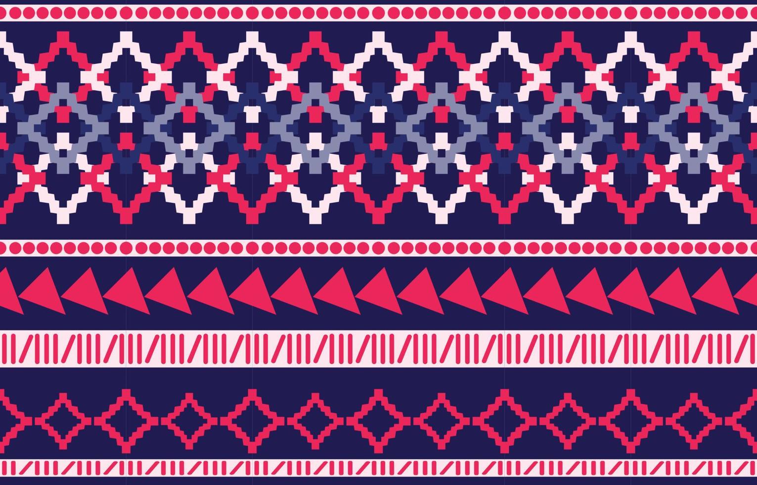 Navajo-Indianer-Stoff nahtloses Muster, geometrischer Stammes-ethnischer traditioneller Hintergrund, Design-Elemente, Design für Teppich, Tapete, Kleidung, Teppich, Interieur, Stickerei-Vektor-Illustration. vektor