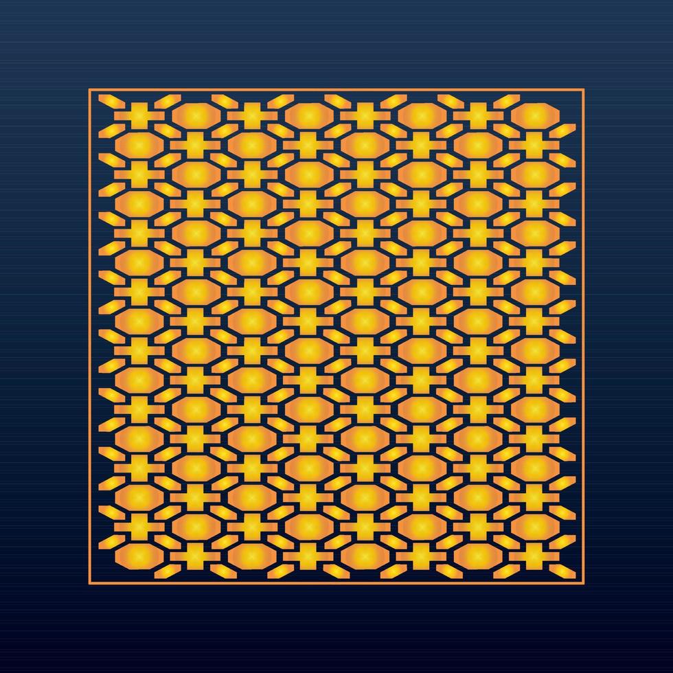 dekorativer abstrakter geometrischer hintergrund gold arabisches ornament gestanztes muster vektor