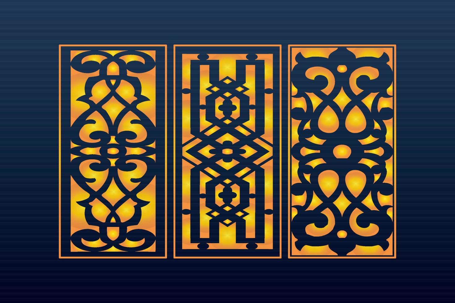 dekorativ abstrakt geometrisk islamic bakgrund elegant ornament kort cnc skära vektor