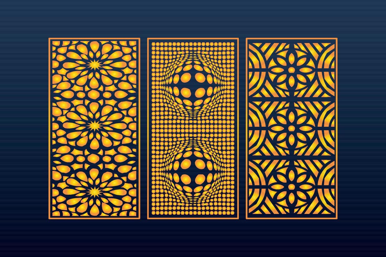 dekorativ abstrakt geometrisk islamic bakgrund elegant ornament kort cnc skära vektor