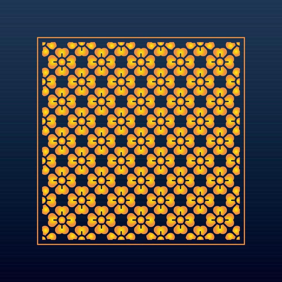 dekorativer abstrakter geometrischer hintergrund gold arabisches ornament gestanztes muster vektor