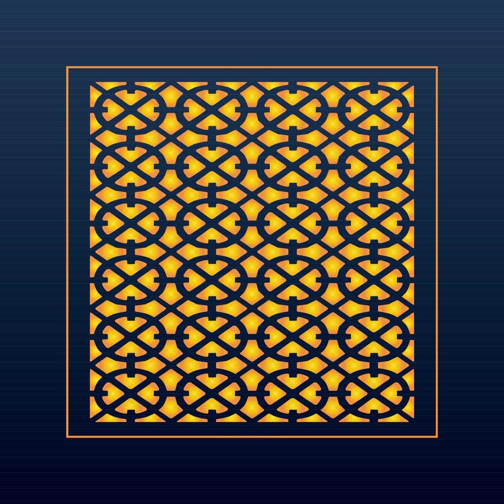 dekorativ abstrakt geometrisk bakgrund guld arabicum prydnad dö skära mönster vektor