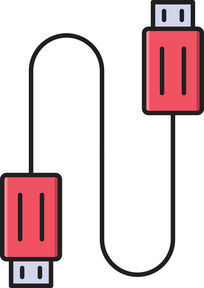 uSB kabel- vektor illustration på en bakgrund.premium kvalitet symbols.vector ikoner för begrepp och grafisk design.