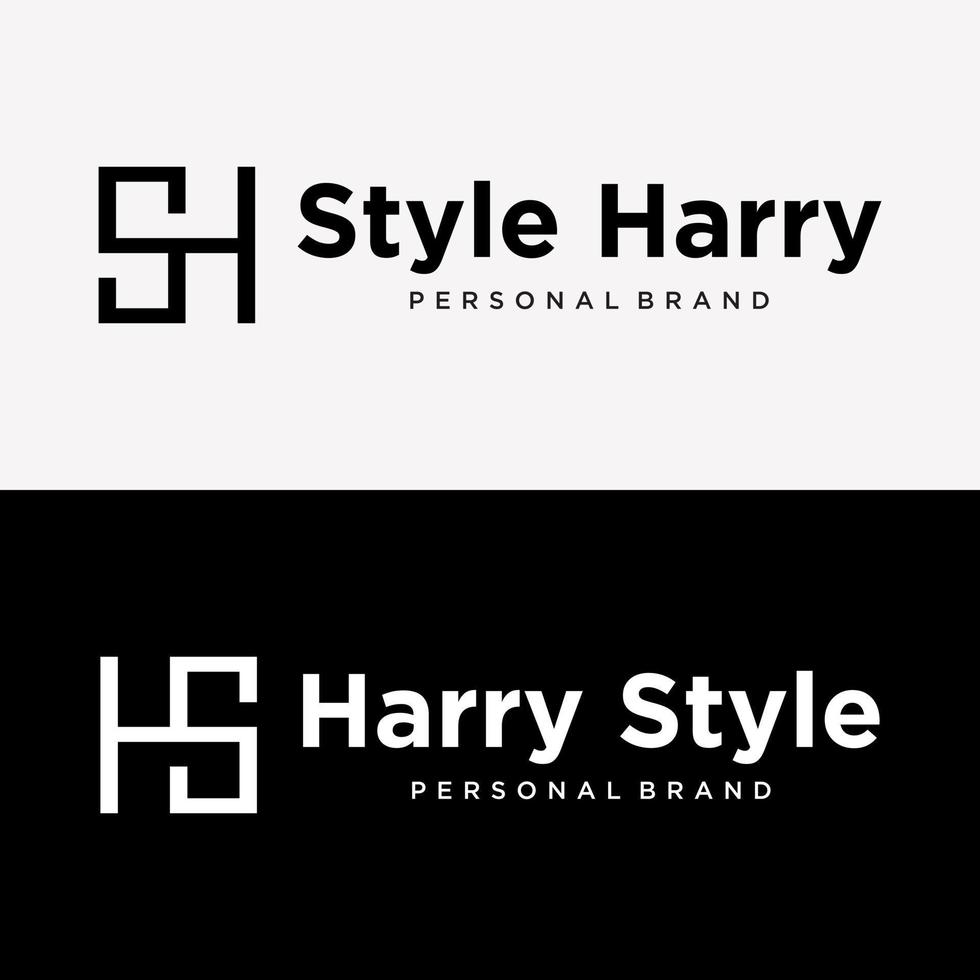 buchstabe sh hs monogramm symbol modern elegant stil identität business logo design vektor