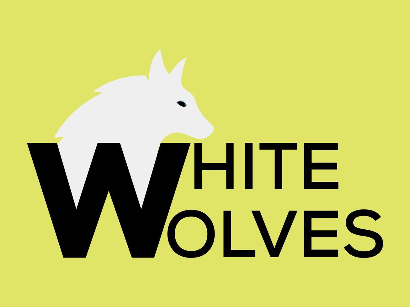 vit vargar w brev logotyp vektor