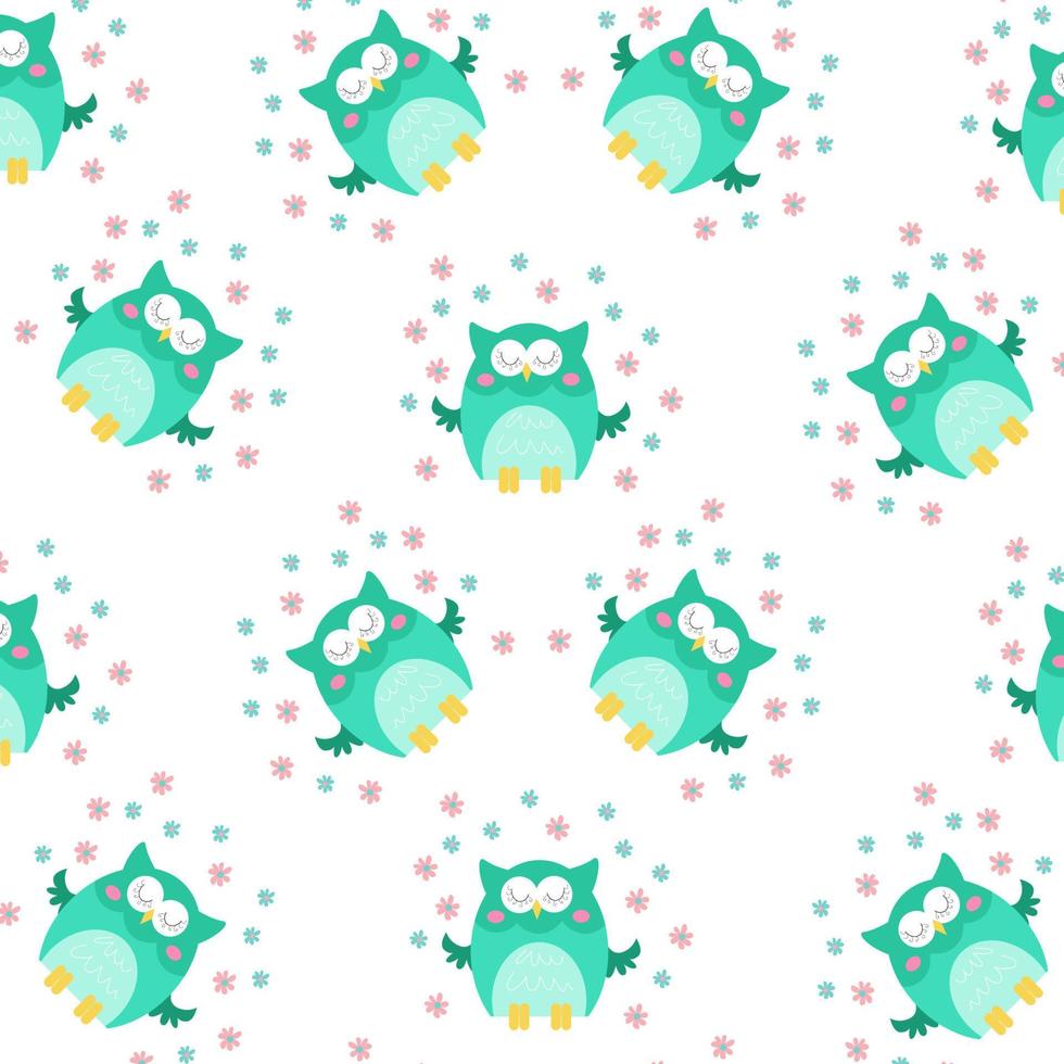Nahtloses Muster mit niedlichen Tierkarikaturen, perfekt für Geschenkpapier und Dekoration vektor