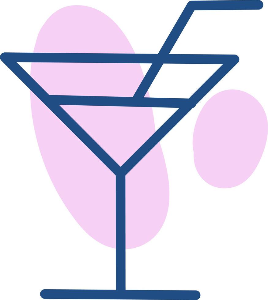 eleganter Cocktail, Illustration, Vektor auf weißem Hintergrund