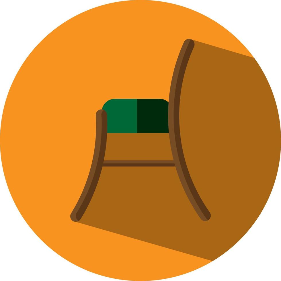 grüner Stuhl, Illustration, Vektor, auf weißem Hintergrund. vektor