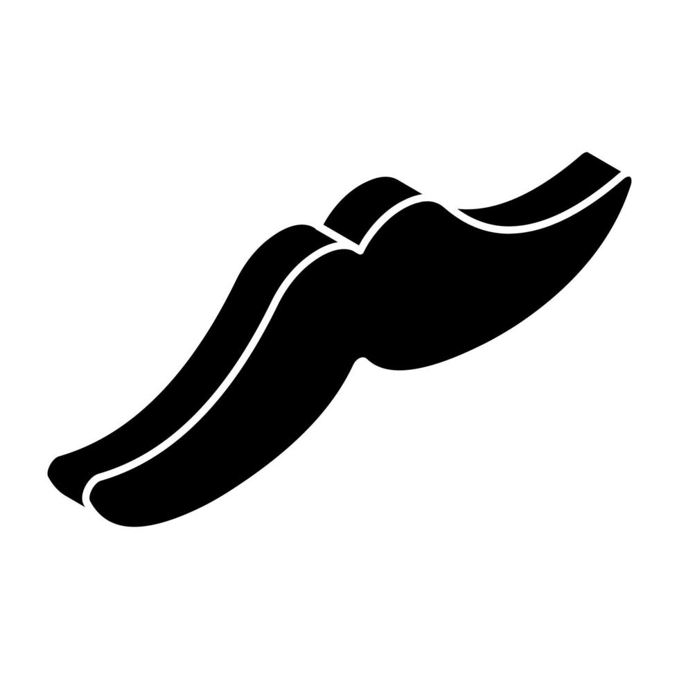 modern design ikon av mustasch vektor