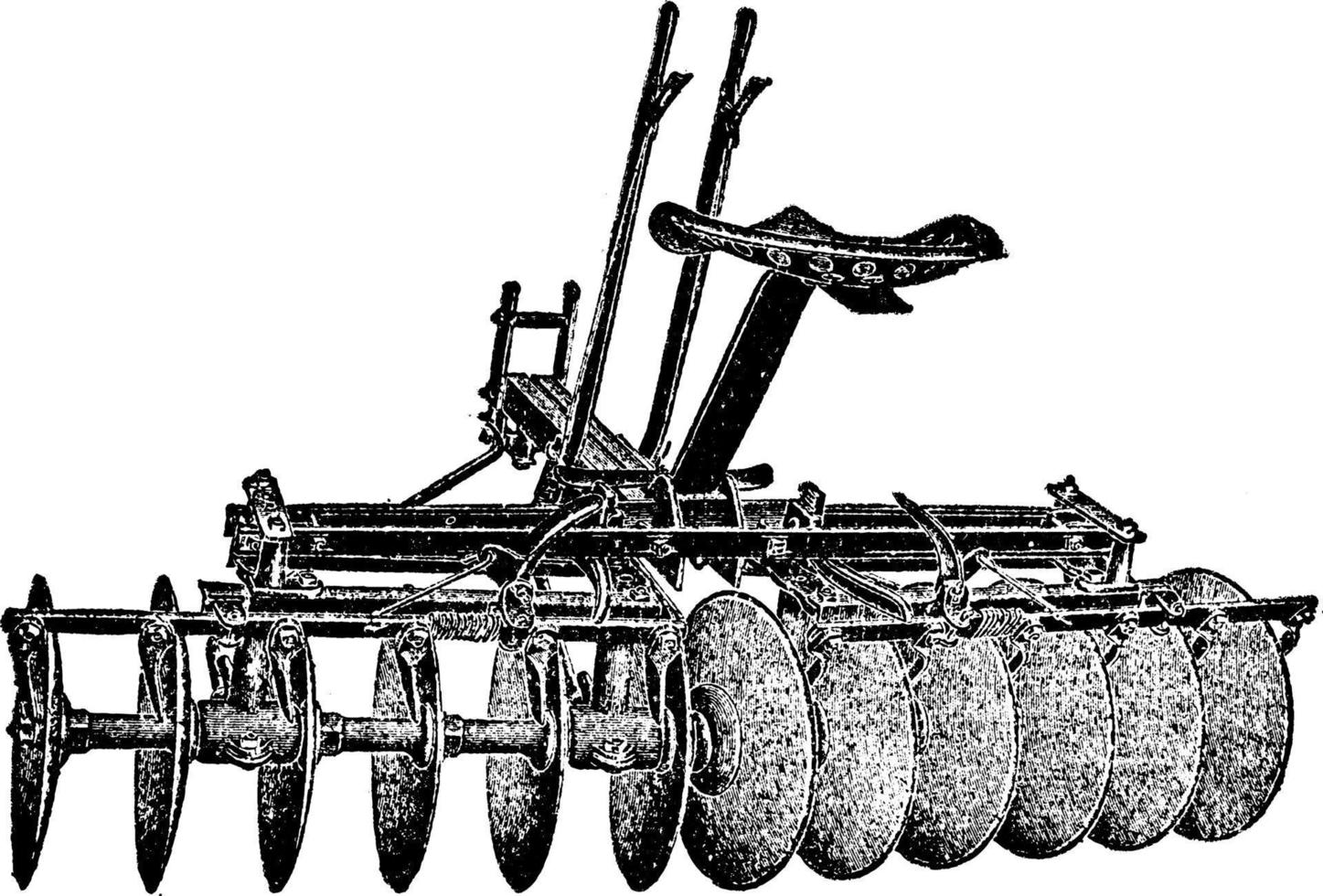 Scheibenegge, Vintage Illustration. vektor