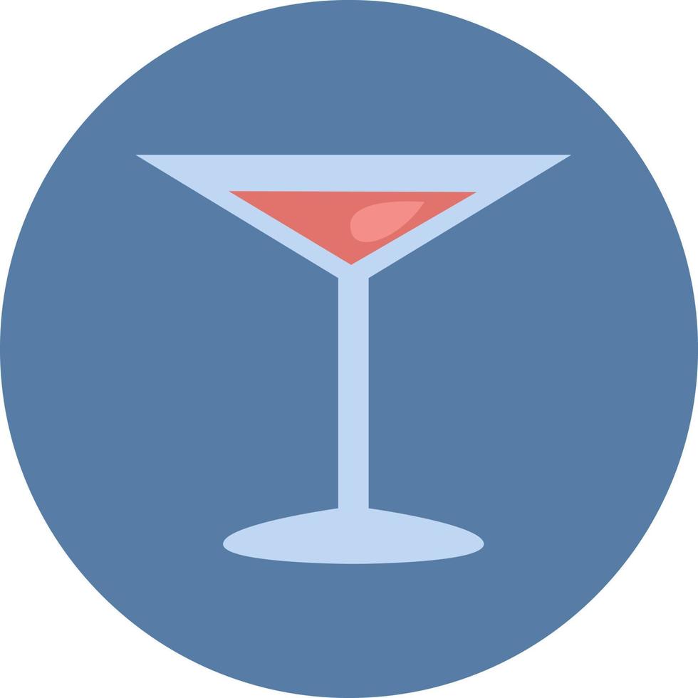 Roter Martini im Glas, Illustration, Vektor, auf weißem Hintergrund. vektor