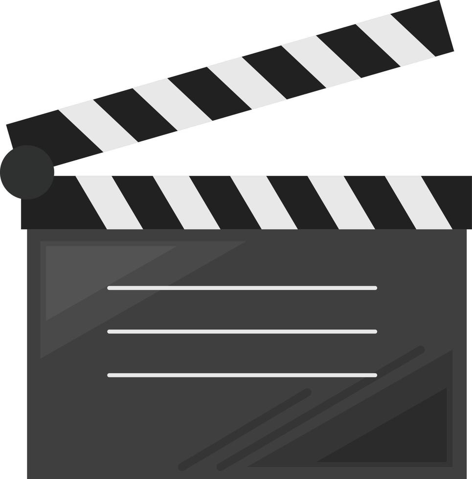 Filmklappe, Illustration, Vektor auf weißem Hintergrund