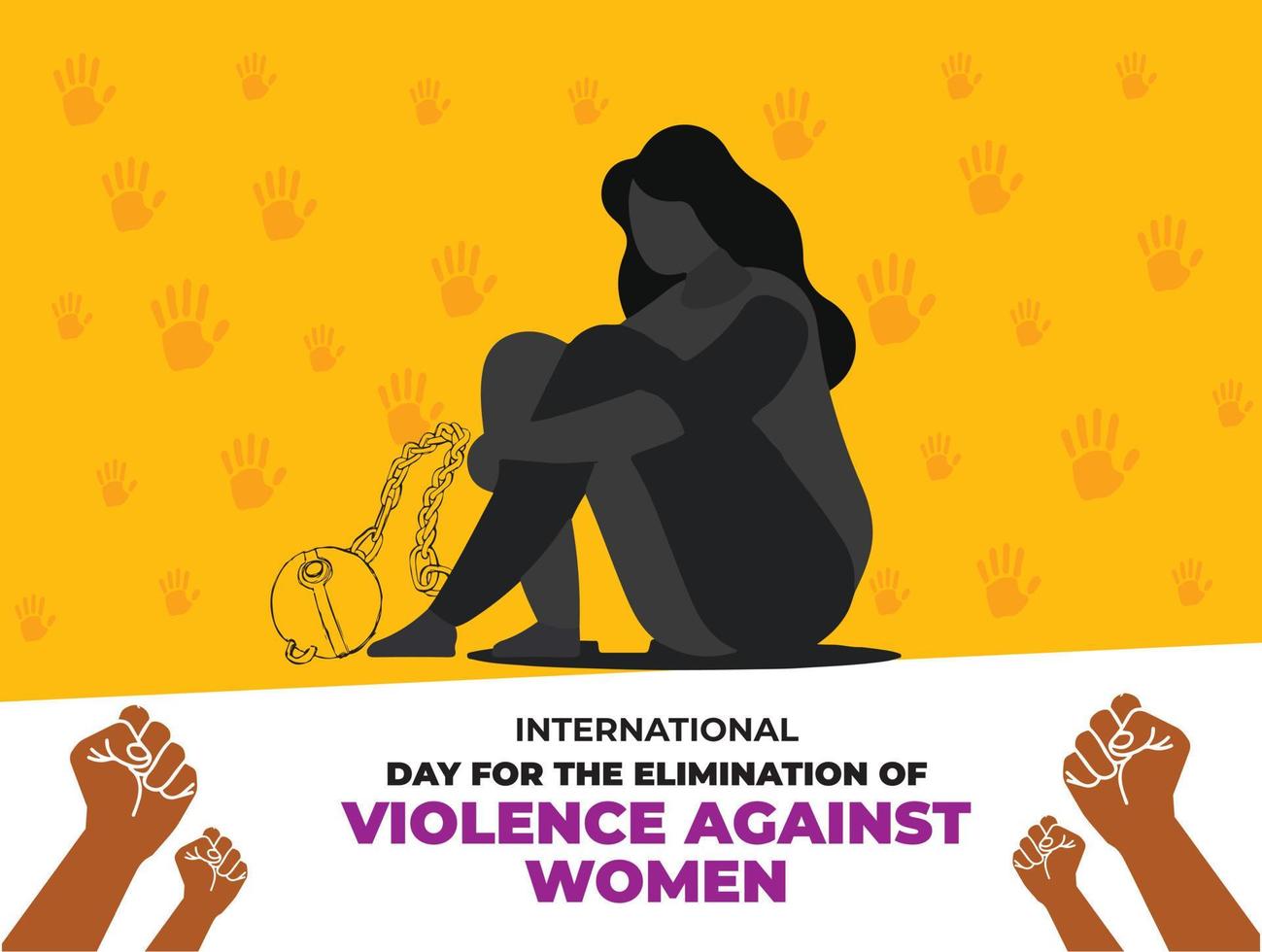 Internationaler Tag zur Beseitigung von Gewalt gegen Frauen. 25. november. vorlage für hintergrund, banner, karte, poster. Vektor-Illustration. vektor