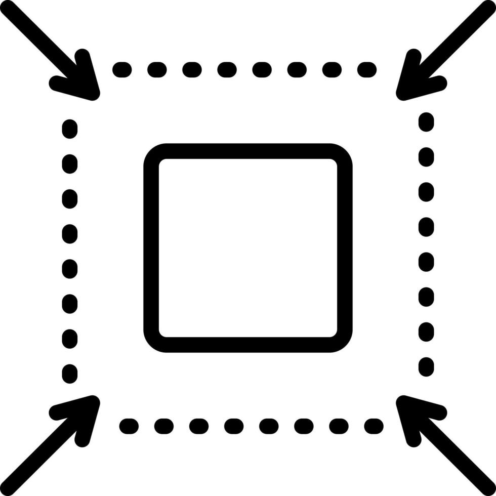 Liniensymbol zum Reduzieren vektor