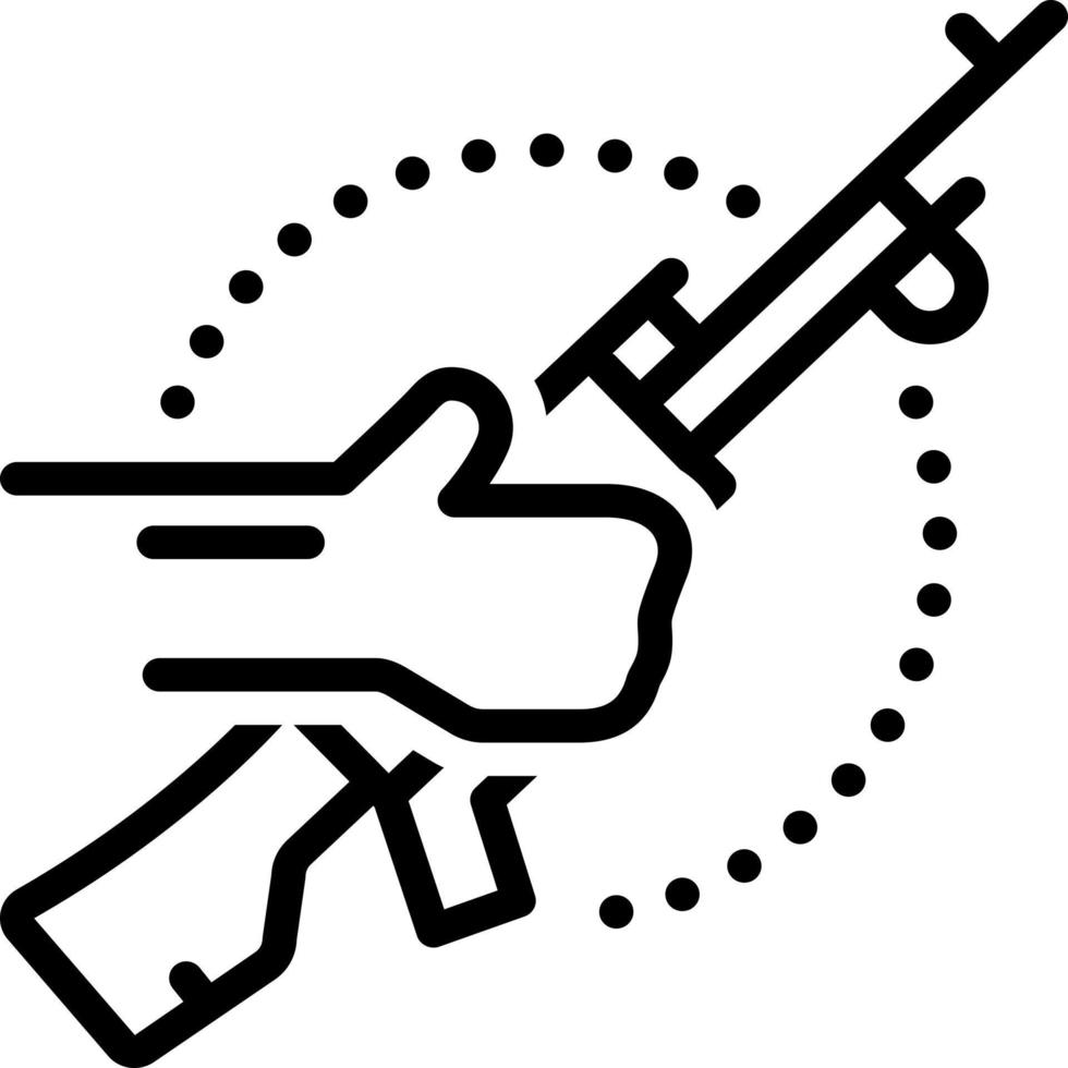 Liniensymbol für Terroristen vektor