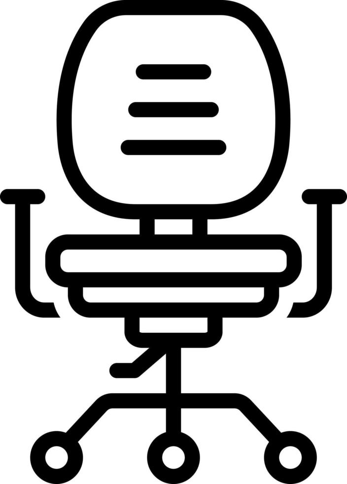 linje ikon för stol vektor