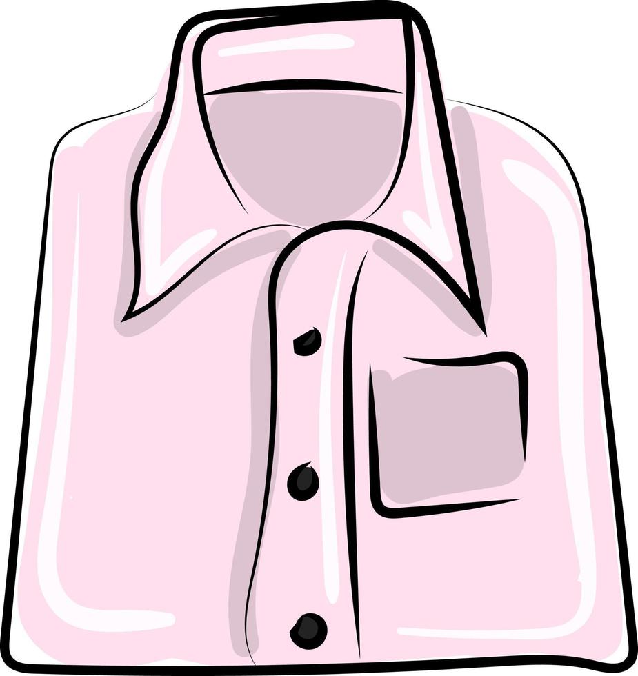 rosa skjorta, illustration, vektor på vit bakgrund