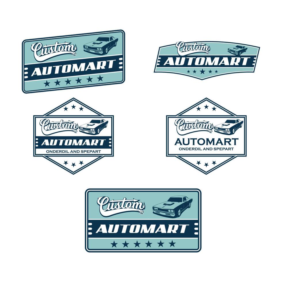 beställnings- automart logotyp vektor. vektor