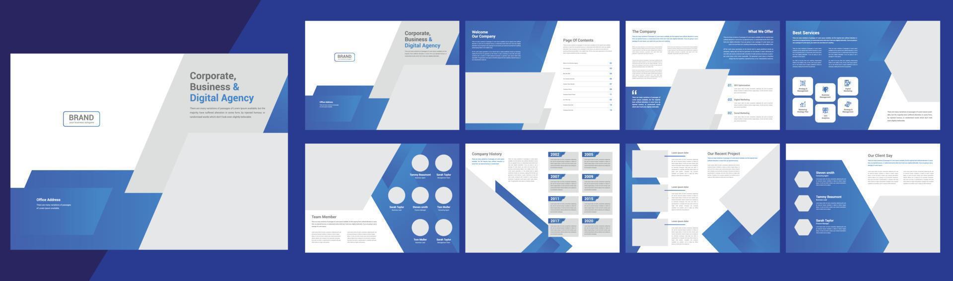 kreativ företag profil broschyr vektor