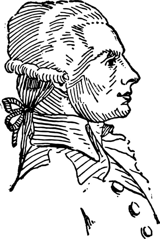 robespierre årgång illustration vektor