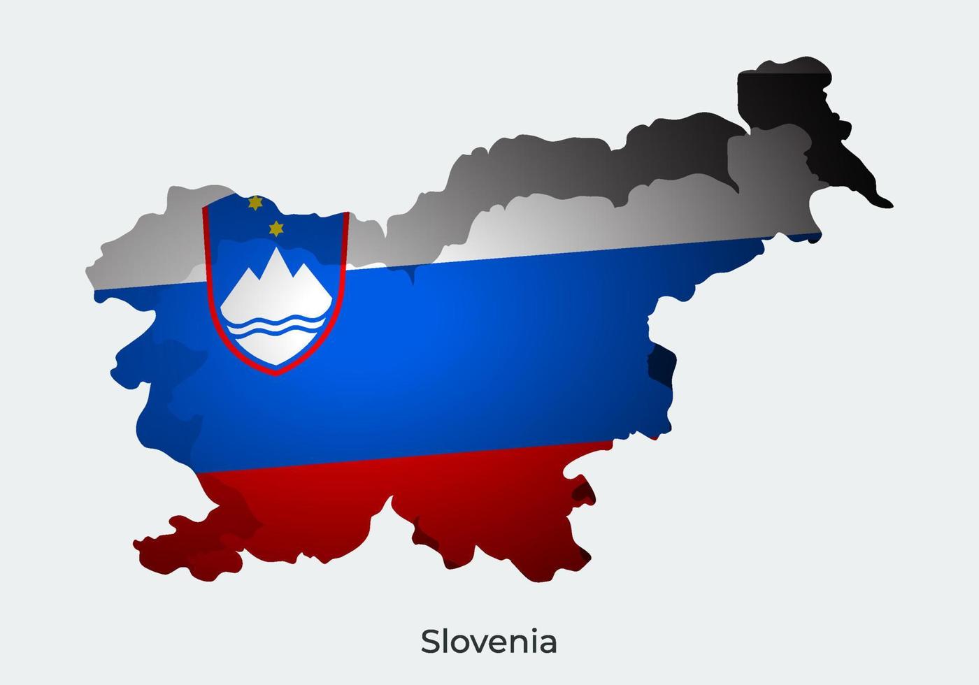 slovenien flagga. papper skära stil design av officiell värld flagga. Karta begrepp. passa för baner, bakgrund, affisch, årsdag mall, festival Semester, oberoende dag. vektor eps 10