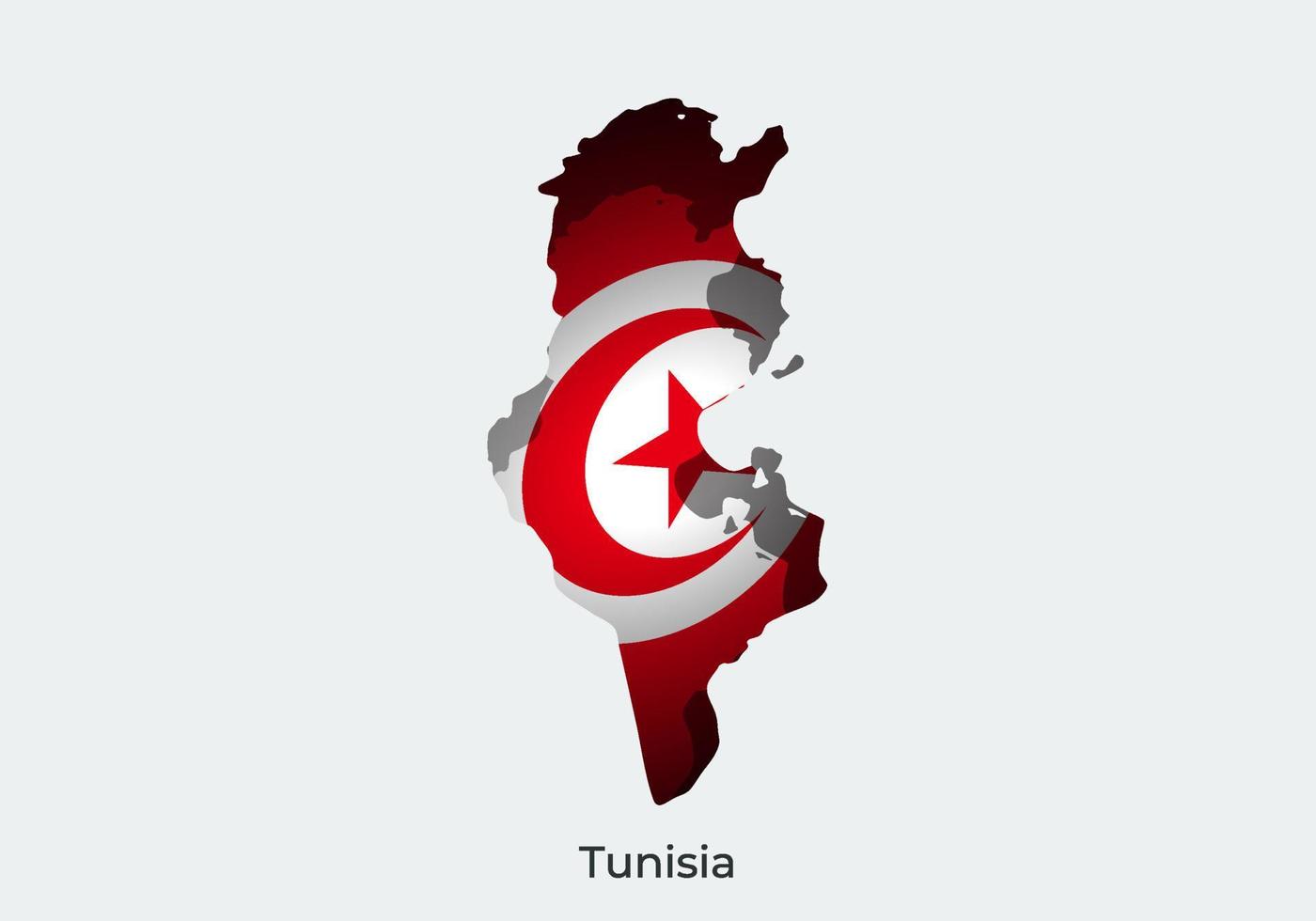 tunisien flagga. papper skära stil design av officiell värld flagga. Karta begrepp. passa för baner, bakgrund, affisch, årsdag mall, festival Semester, oberoende dag. vektor eps 10